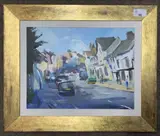 Lavenham Sunday by Paul Rowland, 2018, acrylic on board, offered Jun 2023