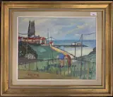 Cromer coastal scene by Muriel Inwood, oil on board, sold Jun 2023