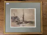 The Harbour at Rye, Sussex, c.1920 by Helen R. Lock, watercolour, sold Jun 2023