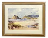Portelet Bay, Jersey by Eric Lionel Walker, watercolour, sold Jun 2023