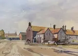 Possibly Sutton Staithe by Leonard Coxall, watercolour, offered Jun 2023