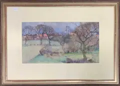 Wells-Next-the-Sea, a view near the artist's garden by Frank Southgate, watercolour, sold Jun 2023