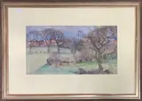 Wells-Next-the-Sea, a view near the artist's garden by Frank Southgate, watercolour, sold Jun 2023