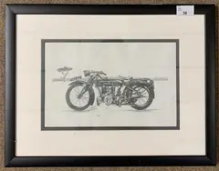 Zenith 1920 5hp sv 001 by John A.Watson, pencil on paper, offered Jun 2023