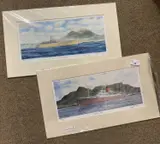 Pendennis Castle' Union Castle Line and 'Orcades by Andrew Dibben, pencil, offered Jun 2023