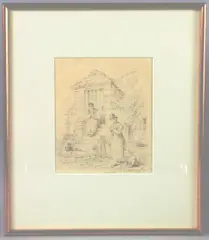 Untitled by Paul Sandby Munn, pencil and watercolour, sold Jul 2025