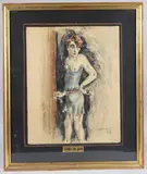 Fille de Joie' watercolour by Marcel Prunier, 1930, watercolour, sold Jul 2025