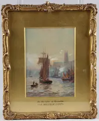 On the Colne at Wyvenhoe' signed and dated 1902 inscribed on the mount, 17cm x 12cm by Robert Malcolm Lloyd, 1902, print (other), offered Jul 2025