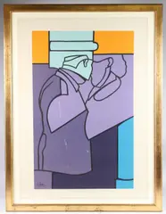 Le Baiser by Valerio Adami, print, sold Jul 2025