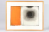 Orange-grey Abstract' charcoal and watercolour by Douglas Portway, charcoal and watercolour, sold Jun 2025