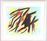 Spiked Summer 1985' watercolour on paper by William Gear Ra Frsa Fbsa, watercolour on paper, sold Jun 2025