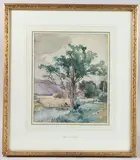River landscape by Henri Harpignies, watercolour, offered Jun 2025