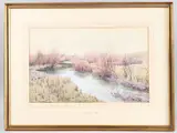 River landscape by John George Sowerby, watercolour, sold Jun 2025