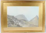 The Valley of the Rocks, Lynton' watercolour by Frederick John Widgery, watercolour, sold Jun 2025