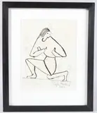17 Line Figure' ink and pencil on paper by Stephen Farthing, ink and pencil on paper, sold Jun 2025