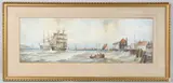 Shipping at the entrance to Portsmouth Harbour by Thomas Bush Hardy, watercolour, offered May 2025