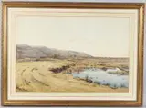 A Sunny Day - Arthog Bog North Wales by John McDougal, 1877, watercolour, offered May 2025