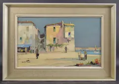 Cassis, near St Maxime, south of France' oil on canvas by Cecil Rochfort D'Oyly-John, oil on canvas, sold Apr 2025