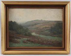 New Forest' oil on board by Frederick Golden Short, oil on board, offered Apr 2025