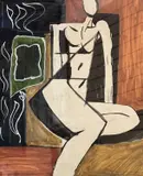 Untitled by Jonathan Hunt, mixed media, sold Oct 2023