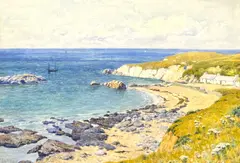 A Summer Sea (Coast of Anglesey) by John McDougal, watercolour, sold Oct 2023