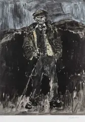 Will Rowlands by Kyffin Williams Ra limited edition, print, sold Oct 2023