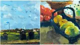 Southwold by Nigel Casseldine, oil on card, sold Oct 2023