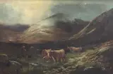 Farmer and dog in Scottish by Henry Hadfield Cubley, 1892, oil on canvas, offered Oct 2023