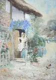 Untitled by David Woodlock, watercolour, sold Oct 2023