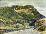 Untitled by Keith Gardner, oil on panel, sold Oct 2023