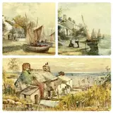 North Wales by Joseph Hughes Clayton, watercolor, offered Oct 2023