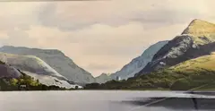 Dolbadarn Castle from Llanberis by Rob Piercy, 2014, watercolour, sold Oct 2023