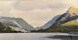 Dolbadarn Castle from Llanberis by Rob Piercy, 2014, watercolour, sold Oct 2023