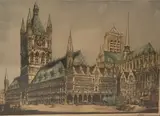 Etchings with colouring by William Monk, pencil, offered Oct 2023