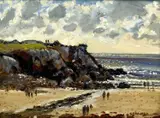Porth Dafarch, Anglesey by Keith Gardner, oil on board, sold Aug 2023