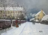 Untitled by Barry Hilton, oil on canvas, sold Aug 2023