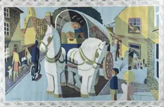Baynard Press for School Prints Ltd lithograph – entitled ‘The Grey Horses by Tom Gentleman, lithograph, sold Aug 2023
