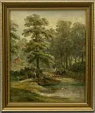The Brook at Forest Row, Sussex by Henry Earp Snr, oil on canvas, offered Aug 2023