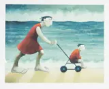 Woman with a Pram by Muriel Delahaye limited edition, print, sold Jul 2023