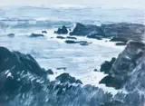 Print - coastal scene by Kyffin Williams Ra limited edition, print, sold Jul 2023