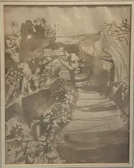 Sepia by John Minton, watercolour, sold Jul 2023