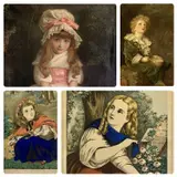 A FRAMED PAIR - Little Red Riding Hood and Cinderella, 50 x 40cms (inc frame) and by Vintage Prints, print (other), offered Jul 2023