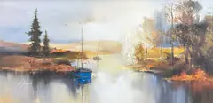 Untitled by Wilfred Lang, oil on canvas, sold Jul 2023