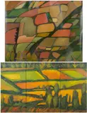 Sembradios by Luis Carlos Barrios, oil on canvas, sold Jul 2023