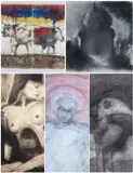 Untitled by Luis Carlos Barrios, watercolour, sold Jul 2023