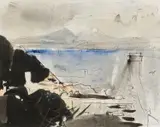 Towards Snowdon by Jacob Buckland, watercolour, offered Jul 2023