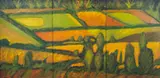 oil on canvas - 'Sembradios', landscape, by Luis Carlos Barrios, oil on canvas, offered May 2023
