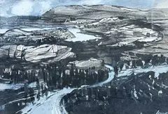 Entitled by Ronald Lowe, mixed media, offered May 2023