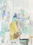 Entitled verso on Attic by Vera Bassett, watercolour and pencil, sold May 2023