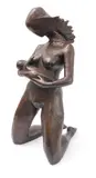 a large and heavy darkly patinated limited edition (1/ of 6) by Laurence Broderick, Bronze, London', sold Feb 2022